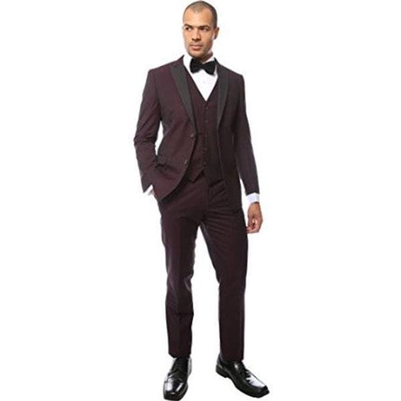 Homme Bourgogne Slim Fit costume — Costumes et vestons pour hommes