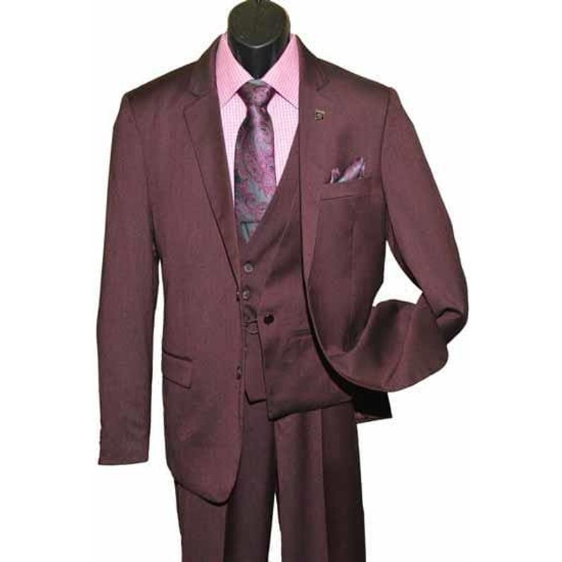 Homme Bourgogne Slim Fit costume — Costumes et vestons pour hommes