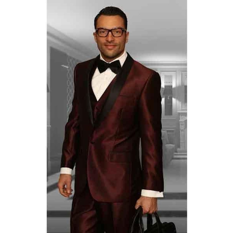 Homme Bourgogne Slim Fit costume — Costumes et vestons pour hommes