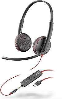Plantronics Blackwire C3225 Stereo Headset with USB-C and 3.5mm