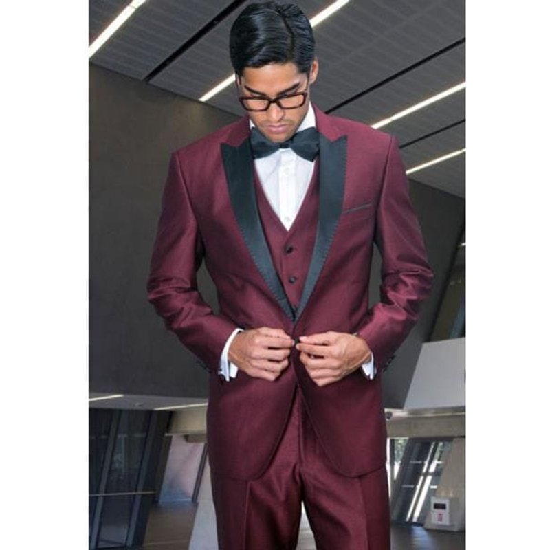 Homme Bourgogne Slim Fit costume — Costumes et vestons pour hommes