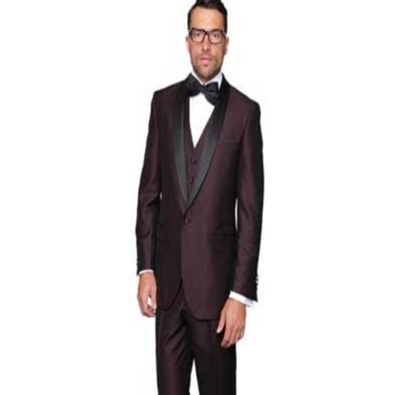 Homme Bourgogne Slim Fit costume — Costumes et vestons pour hommes