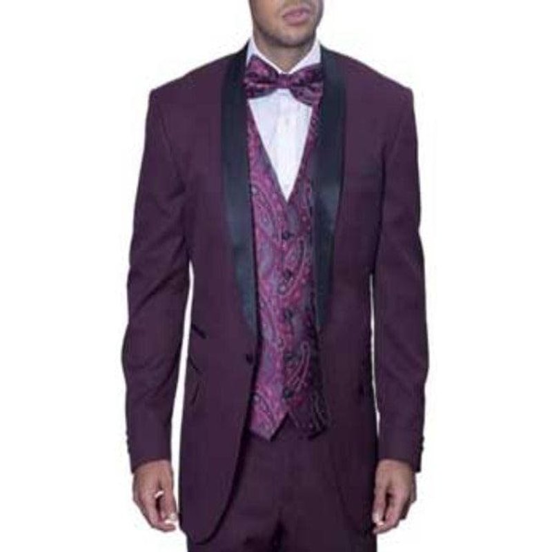 Homme Bourgogne Slim Fit costume — Costumes et vestons pour hommes