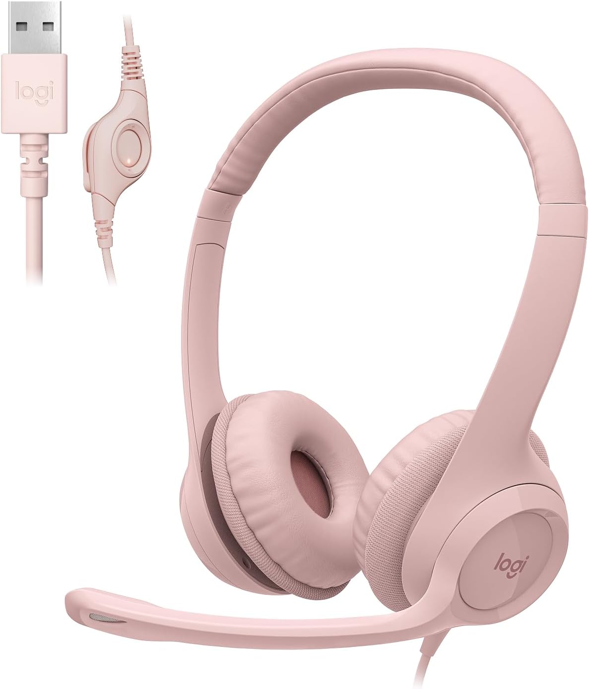 Casque filaire Logitech H390 avec microphone à réduction de bruit — Casque antibruit