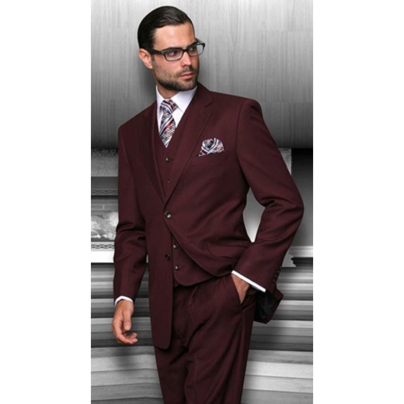 Homme Bourgogne Slim Fit costume — Costumes et vestons pour hommes