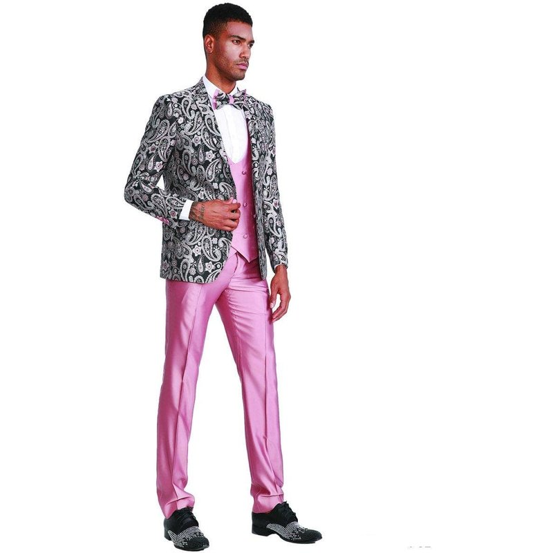 Tuxedo Noir et Rose pour Hommes — Costumes et vestons pour hommes