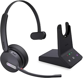 Yealink WH64 Teams Mono DECT & Bluetooth Wireless Headset — Noise Cancelling Headphones
