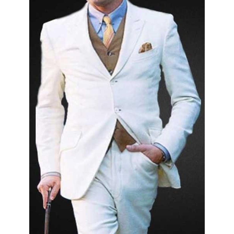Costume Tuxedo Blanc Alberto Nardoni — Costumes et vestons pour hommes