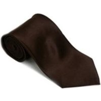 AlbertoNardoniStore Brown 100% Silk Solid Necktie with Handkerchief — Fashion Accessories