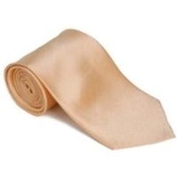 AlbertoNardoniStore Peach 100% Silk Solid Necktie with Handkerchief — Fashion Accessories