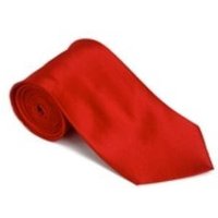 AlbertoNardoniStore 100% Silk Solid Red Necktie with Handkerchief — Fashion Accessories