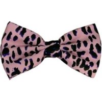 Men's Leopard Print Bowties - Pink and Black Design - $10 — Fashion Accessories