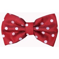 Noeud Papillon en Polyester Rouge et Blanc à Pois pour Hommes — Accessoires de mode