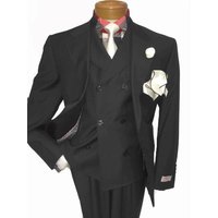 Gadson-54 Charcoal Gray Single Breasted Peak Lapel Jacket