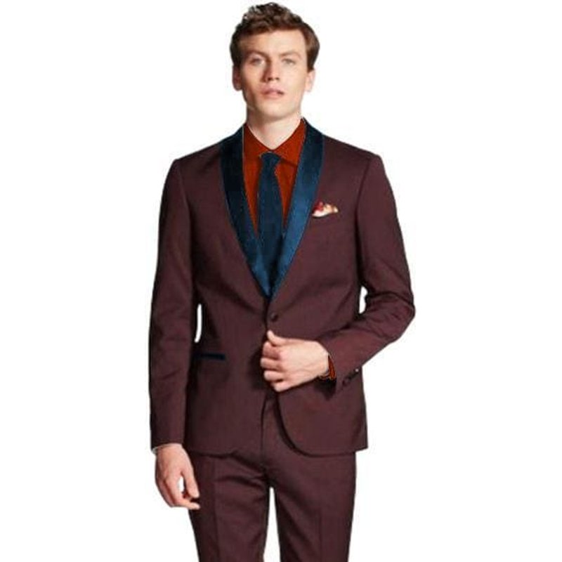 Tuxedo de Marié - Tuxedo Slim Fit Marron Foncé — Costumes et vestons pour hommes