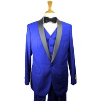 Alberto Nardoni Store Royal Blue Double Breasted Tuxedo Suit