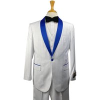 Alberto Nardoni Store White-Royal Tuxedo Double Breasted Suit