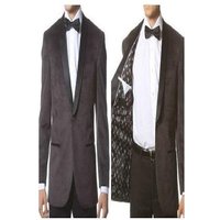 Men's Black Velvet Blazer with Side Vents — Mens Suits & Blazers