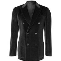 AlbertoNardoniStore Men's Black Velvet Blazer
