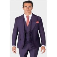 Alberto Nardoni Men's One Button Single Breasted Suit - Purple — Mens Suits & Blazers
