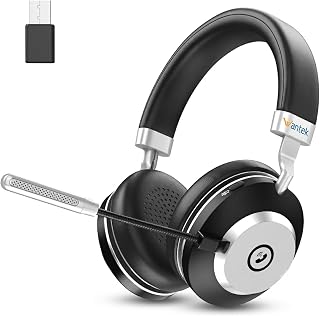 Wantek Wireless Headset with Noise Cancelling Mic for PC and Laptop