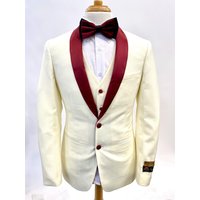 Tuxedos pour garçons d'honneur - Tuxedo blanc à double boutonnage — Costumes et vestons pour hommes