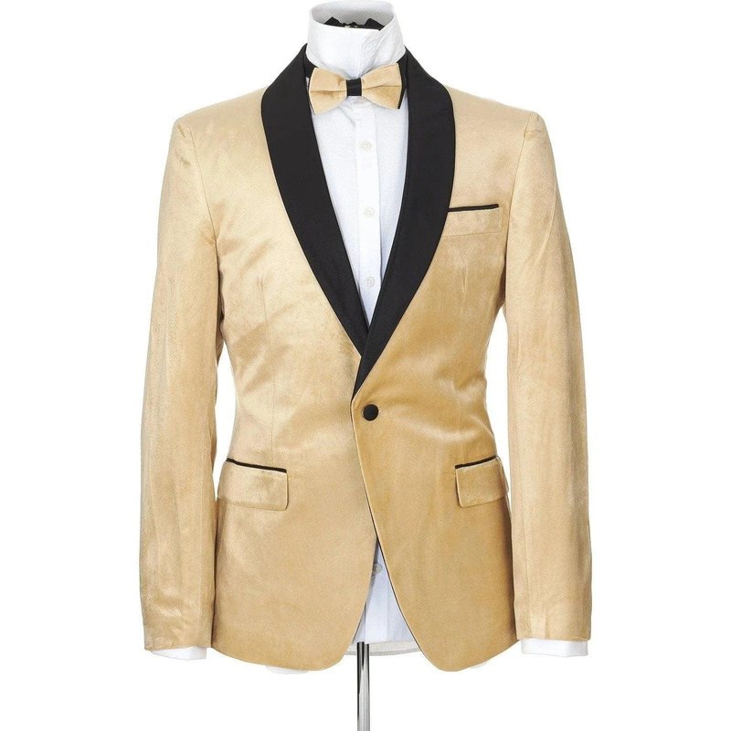 Tuxedo en Velours Champagne pour Garçons d'Honneur — Costumes et vestons pour hommes