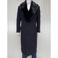 Pardessus en laine et cachemire - Pardessus en hiver - Noir