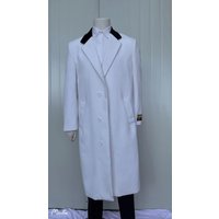 Pardessus en laine et cachemire - Pardessus en hiver - Blanc — Veste d'hiver Hommes