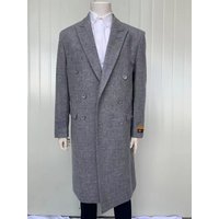 Pardessus en laine et cachemire - Pardessus en hiver - Gris