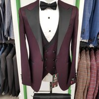 Double Breasted Blazer Suit with Single Button Closure — Mens Suits & Blazers