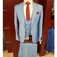 Double Breasted Blazer Suit with Single Button Closure — Mens Suits & Blazers