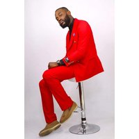 Double Breasted Blazer Suit with 4 Button Closure