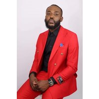 Double Breasted Blazer Suit with 4 Button Closure