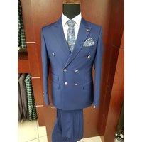 Double Breasted Blazer Suit with 4 Button Closure — Mens Suits & Blazers