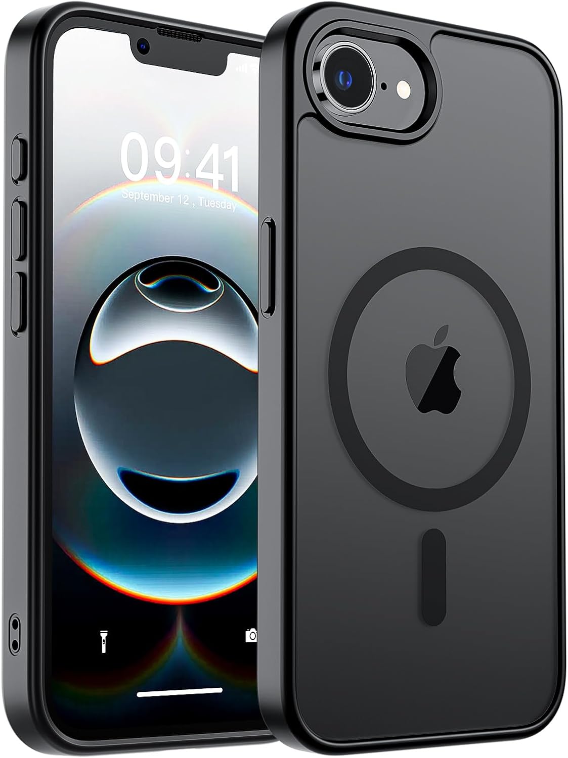 zapica Magnetic Case for iPhone 16e - Slim Matte Black with Drop Protection — Phone Case