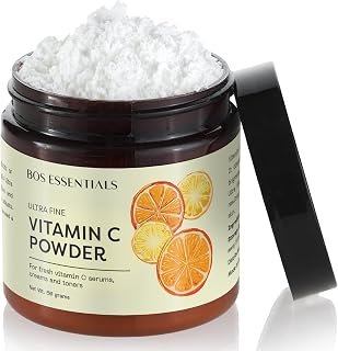 vitamin C serum: Bos Essentials Ultra Fine Cosmetic Grade Vitamin C Powder | DISSOLVES INSTANTLY IN WATER |…