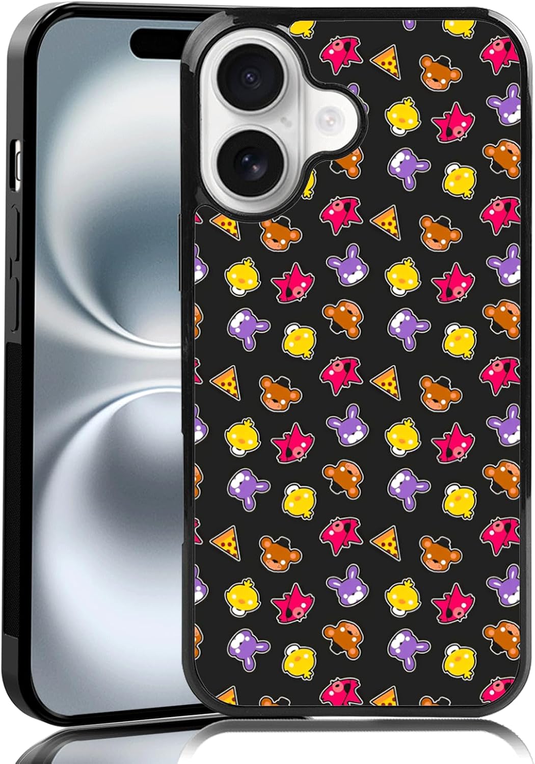 Cute Cartoon Bear and Foxy Phone Case for iPhone 16 - Shockproof TPU — Phone Case