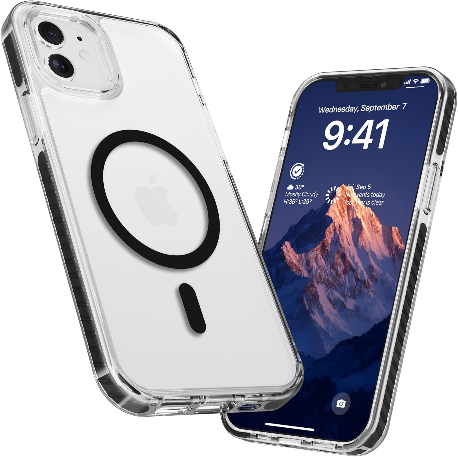 Coque Claire LATVIN pour iPhone 11 avec Couverture Magnétique et Protection Militaire — Coque de téléphone