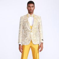 Yellow Suit - Tuxedo Jacket, Pants, Vest, and Bowtie