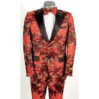 Paisley Suit - Red Floral Tuxedo