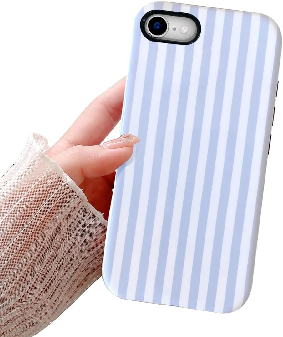 Coque Compatible iPhone SE/8/7 avec Design Rayé — Coque de téléphone