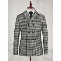 AlbertoNardoniStore Men's Houndstooth Overcoat
