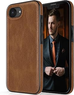 Étui LOHASIC pour iPhone 16E/17E, Étui en Cuir Luxueux Antichoc — Coque de téléphone