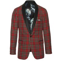 Mens Red Tartan Dinner Jacket