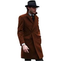 Men's Brown Wool Driving Coat