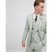 Alberto Nardoni Men's Light Green Suit with Matching Vest