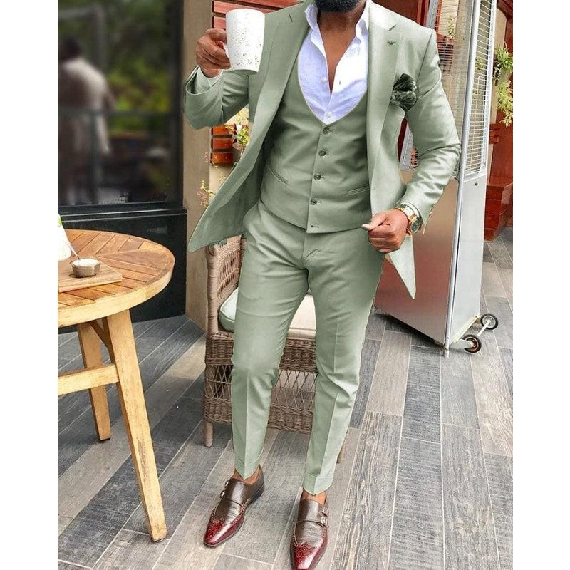 Homme Sage Vert clair costume — Costumes et vestons pour hommes