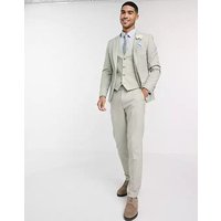 Sage Green Groomsmen Suit with Matching Vest — Mens Suits & Blazers