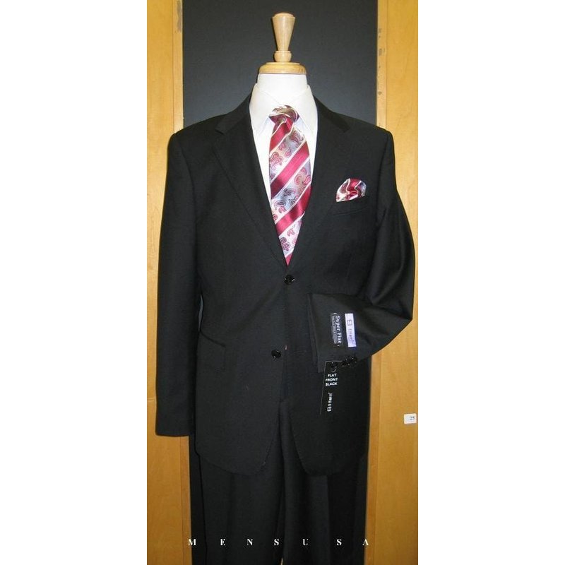 Mens Regal Fit Black Suit — Mens Suits & Blazers